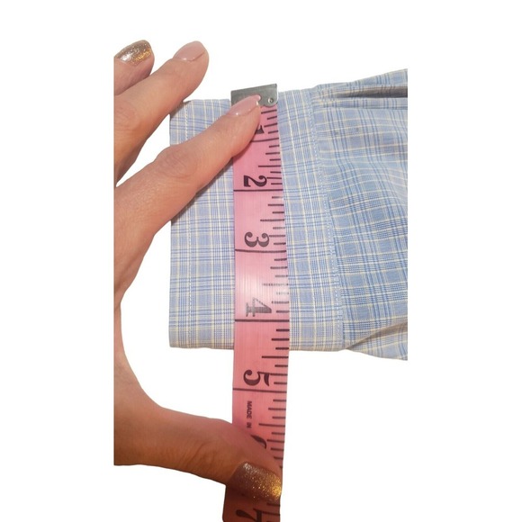 Brooks Brothers Mens Traditional Fit Button Front Shirt 16- 34 Blue Yellow Plaid - Picture 13 of 16